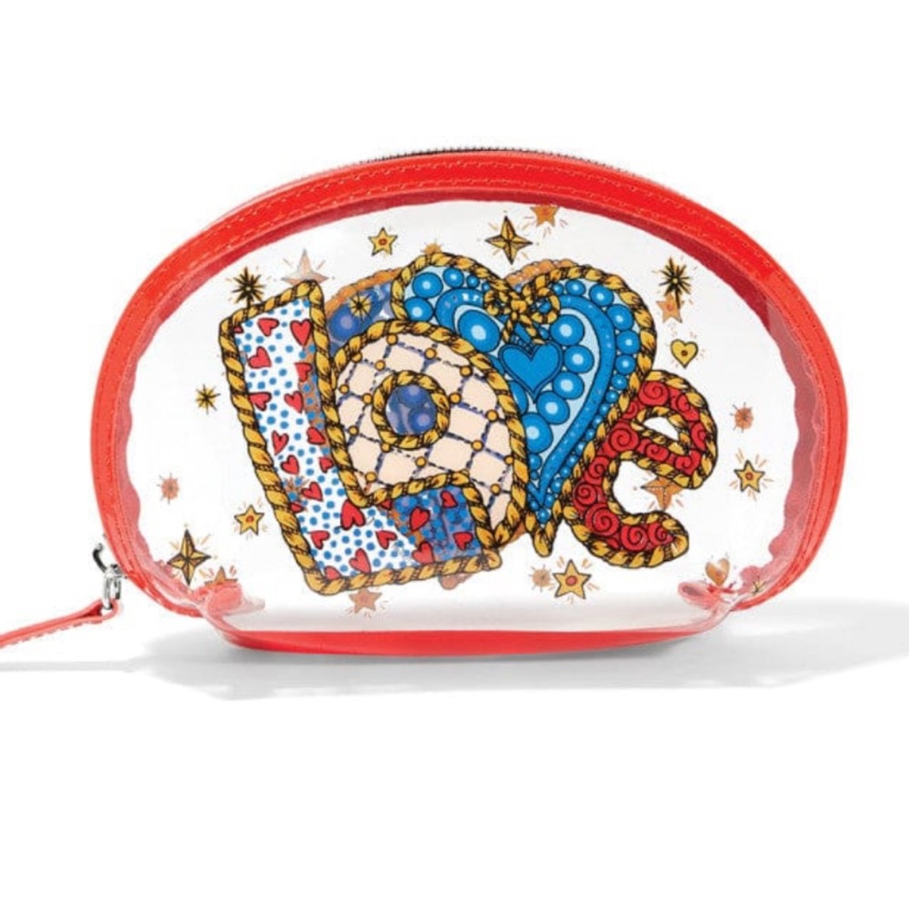 Like New! Brighton Celebrate Clear Zip Pouch Cosmetic Bag. Love.